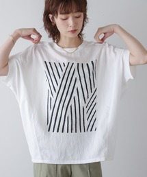 Bou Jeloud（ブージュルード）の「モノトーンゼブララインＴシャツ（Tシャツ/カットソー）」