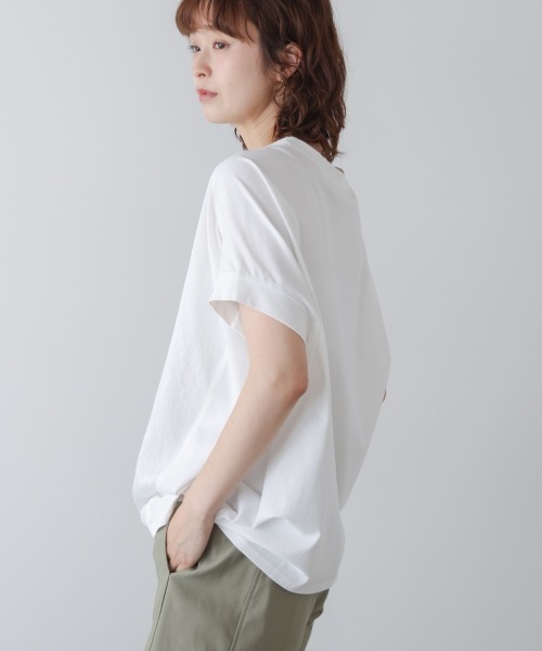 Bou Jeloud（ブージュルード）の「モノトーンゼブララインＴシャツ（Tシャツ/カットソー・レディース・カーキ/ブラック/ホワイト・FREE）」の9枚目の写真