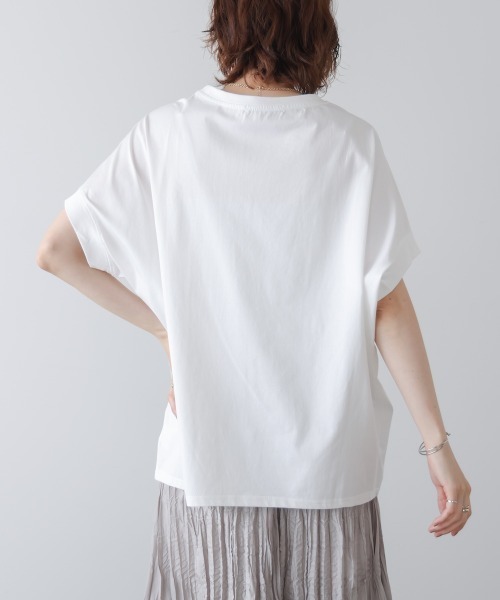 Bou Jeloud（ブージュルード）の「モノトーンゼブララインＴシャツ（Tシャツ/カットソー・レディース・カーキ/ブラック/ホワイト・FREE）」の10枚目の写真