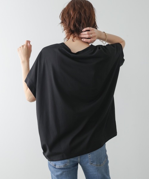 Bou Jeloud（ブージュルード）の「モノトーンゼブララインＴシャツ（Tシャツ/カットソー・レディース・カーキ/ブラック/ホワイト・FREE）」の22枚目の写真