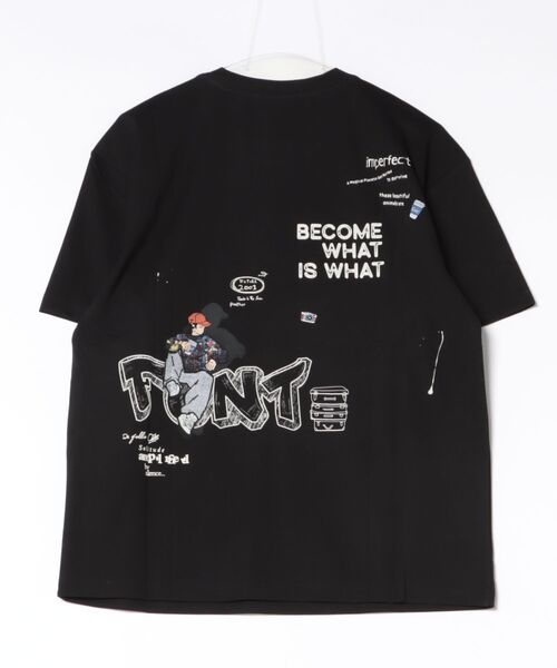 BAYBLO(ベイブロ)の「(RM)【COMPLETE】コットン100% 天竺 プリント デザイン クルーネックTシャツ(Tシャツ/カットソー・メンズ・ブラック系2/ブラック系1/ホワイト系1/ホワイト系2・LARGE/MEDIUM)」の5枚目の写真