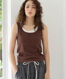 PBLIM | 《UNISEX》ヘンリーレイヤードタンク / 2枚セット(タンクトップ)