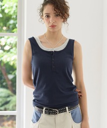 PBLIM | 《UNISEX》ヘンリーレイヤードタンク / 2枚セット(タンクトップ)