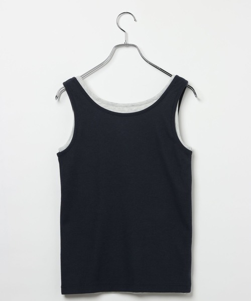 PBLIM（ページボーイリム）の「《UNISEX》ヘンリーレイヤードタンク / ２枚セット（タンクトップ・レディース・ネイビー系/ブラウン系/グレー系・FREE）」の15枚目の写真