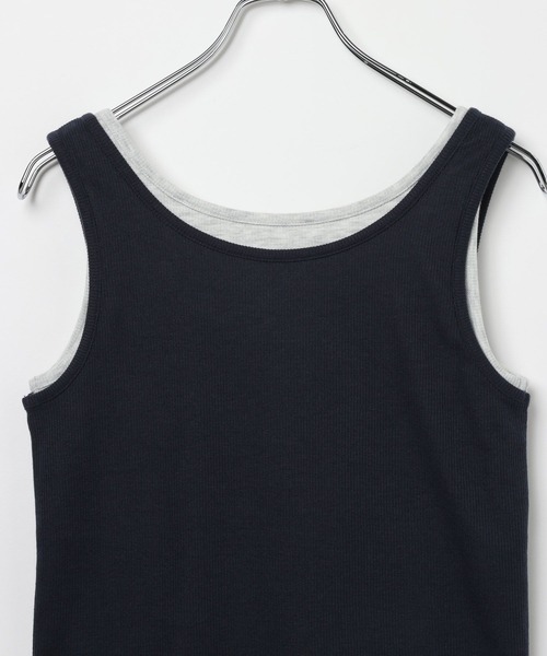 PBLIM（ページボーイリム）の「《UNISEX》ヘンリーレイヤードタンク / ２枚セット（タンクトップ・レディース・ネイビー系/ブラウン系/グレー系・FREE）」の11枚目の写真
