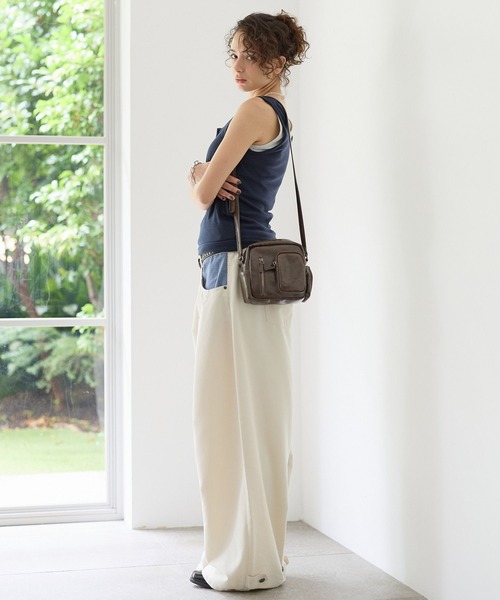 PBLIM（ページボーイリム）の「《UNISEX》ヘンリーレイヤードタンク / ２枚セット（タンクトップ・レディース・ネイビー系/ブラウン系/グレー系・FREE）」の18枚目の写真