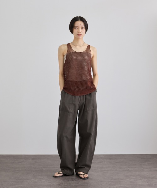 SALON adam et rope'(サロン アダム エ ロペ)の「ドライコットンルーズベイカーパンツ(その他パンツ・レディース・ベージュ/オフホワイト/チャコールグレー・M/S)」の15枚目の写真
