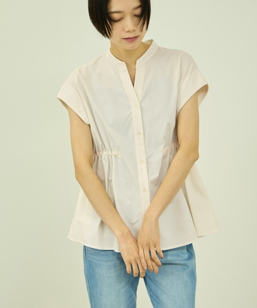 VICKY(ビッキー)の「UVカット接触冷感 4WAYフレンチスリーブ(シャツ/ブラウス・レディース・ブルー/オフホワイト/ブラック/ブラウン・M)」の1枚目の写真