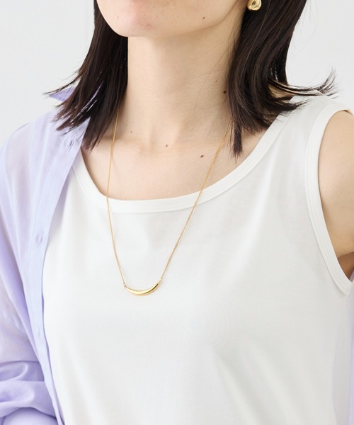ROPE' PICNIC（ロペピクニック）の「ステンレスクレセントモチーフネックレス（ネックレス・レディース・シルバー/ゴールド・FREE）」の2枚目の写真