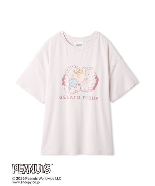 PEANUTS】【接触冷感】ワンポイントTシャツ（ルームウェア/パジャマ