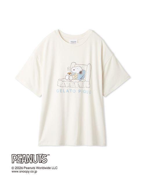 PEANUTS】【接触冷感】ワンポイントTシャツ（ルームウェア/パジャマ