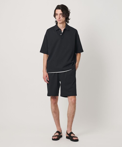 BEAUTY&YOUTH UNITED ARROWS(ビューティーアンドユースユナイテッドアローズ)の「Air Dobby ワイドテーパード ポロシャツ ヨコストレッチ 吸水速乾 ウォッシャブル(ポロシャツ・メンズ・ライトグレー/ブラック/ダークブラウン・L/M/S/XL)」の5枚目の写真