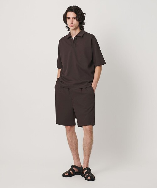 BEAUTY&YOUTH UNITED ARROWS(ビューティーアンドユースユナイテッドアローズ)の「Air Dobby ワイドテーパード ポロシャツ ヨコストレッチ 吸水速乾 ウォッシャブル(ポロシャツ・メンズ・ライトグレー/ブラック/ダークブラウン・L/M/S/XL)」の9枚目の写真