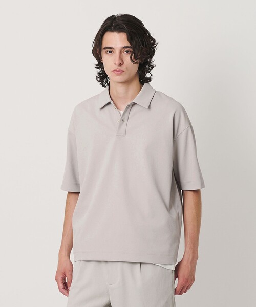 BEAUTY&YOUTH UNITED ARROWS(ビューティーアンドユースユナイテッドアローズ)の「Air Dobby ワイドテーパード ポロシャツ ヨコストレッチ 吸水速乾 ウォッシャブル(ポロシャツ・メンズ・ライトグレー/ブラック/ダークブラウン・L/M/S/XL)」の11枚目の写真
