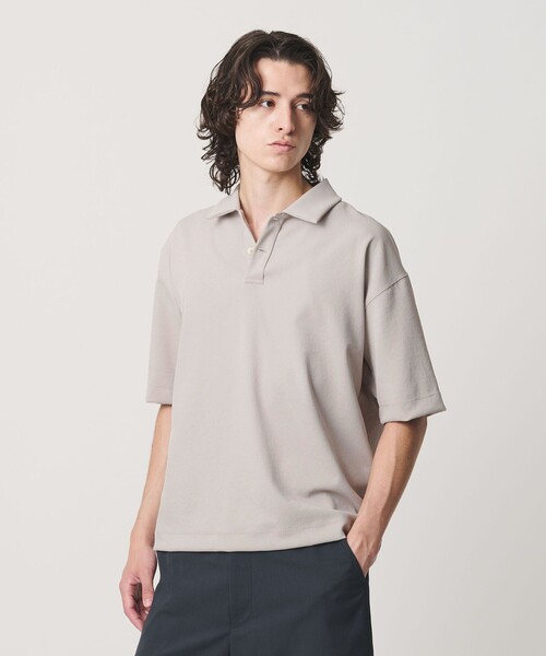 BEAUTY&YOUTH UNITED ARROWS(ビューティーアンドユースユナイテッドアローズ)の「Air Dobby ワイドテーパード ポロシャツ ヨコストレッチ 吸水速乾 ウォッシャブル(ポロシャツ・メンズ・ライトグレー/ブラック/ダークブラウン・L/M/S/XL)」の14枚目の写真
