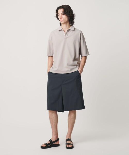 BEAUTY&YOUTH UNITED ARROWS(ビューティーアンドユースユナイテッドアローズ)の「Air Dobby ワイドテーパード ポロシャツ ヨコストレッチ 吸水速乾 ウォッシャブル(ポロシャツ・メンズ・ライトグレー/ブラック/ダークブラウン・L/M/S/XL)」の15枚目の写真