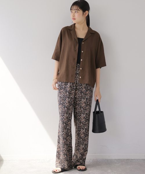 JOURNAL STANDARD relume(ジャーナルスタンダード レリューム)の「ラミーレーヨンオープンカラーシャツ(シャツ/ブラウス・レディース・ブラック/ブラウン・FREE)」の10枚目の写真