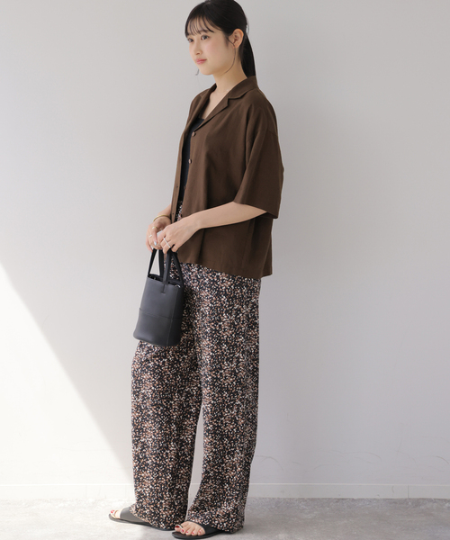 JOURNAL STANDARD relume(ジャーナルスタンダード レリューム)の「ラミーレーヨンオープンカラーシャツ(シャツ/ブラウス・レディース・ブラック/ブラウン・FREE)」の11枚目の写真