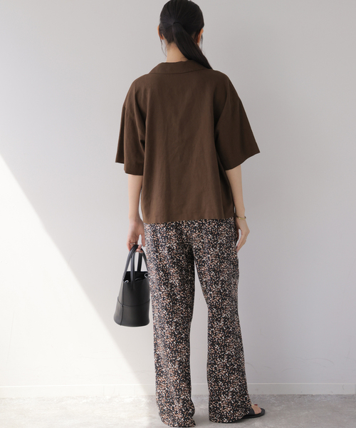 JOURNAL STANDARD relume(ジャーナルスタンダード レリューム)の「ラミーレーヨンオープンカラーシャツ(シャツ/ブラウス・レディース・ブラック/ブラウン・FREE)」の12枚目の写真