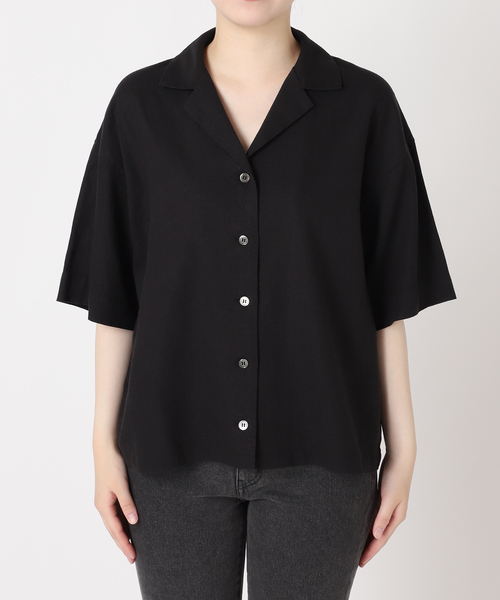 JOURNAL STANDARD relume(ジャーナルスタンダード レリューム)の「ラミーレーヨンオープンカラーシャツ(シャツ/ブラウス・レディース・ブラック/ブラウン・FREE)」の16枚目の写真