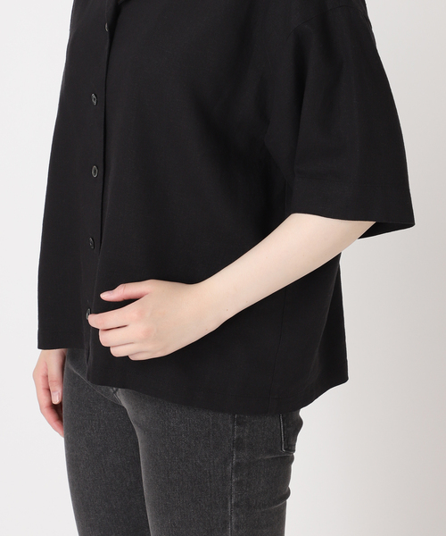 JOURNAL STANDARD relume(ジャーナルスタンダード レリューム)の「ラミーレーヨンオープンカラーシャツ(シャツ/ブラウス・レディース・ブラック/ブラウン・FREE)」の21枚目の写真