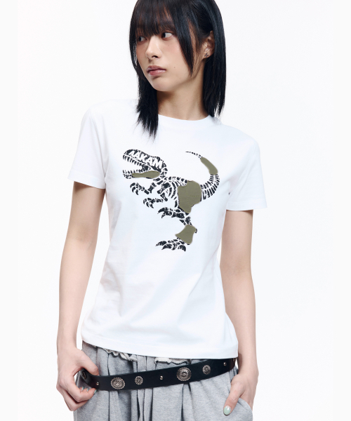 AAKAM（アーカム）の「Dino Patch Half Top (White)（Tシャツ/カットソー・レディース・その他・1/2/3）」の8枚目の写真