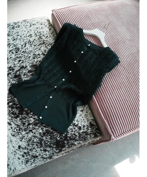 Katrin TOKYO(カトリーントーキョー)の「2way fringe summer knit(ニット/セーター・レディース・ヘザーグレー/モスグリーン/レッド・FREE/XS)」の22枚目の写真