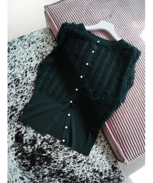 Katrin TOKYO(カトリーントーキョー)の「2way fringe summer knit(ニット/セーター・レディース・ヘザーグレー/モスグリーン/レッド・FREE/XS)」の20枚目の写真