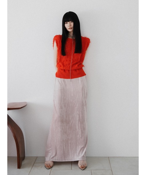 Katrin TOKYO(カトリーントーキョー)の「2way fringe summer knit(ニット/セーター・レディース・ヘザーグレー/モスグリーン/レッド・FREE/XS)」の5枚目の写真