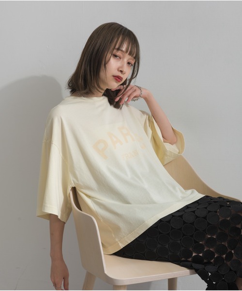 OandI（オーアンドアイ）の「ピグメントロゴプリントＴシャツ（Tシャツ/カットソー・レディース・ブラウン/チャコール/アイボリー・M）」の21枚目の写真
