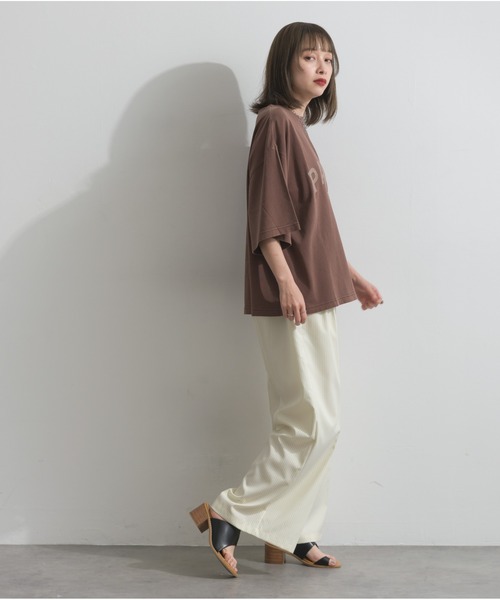 OandI（オーアンドアイ）の「ピグメントロゴプリントＴシャツ（Tシャツ/カットソー・レディース・ブラウン/チャコール/アイボリー・M）」の17枚目の写真