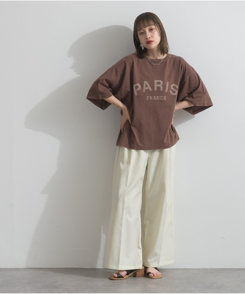 OandI（オーアンドアイ）の「ピグメントロゴプリントＴシャツ（Tシャツ/カットソー・レディース・ブラウン/チャコール/アイボリー・M）」の19枚目の写真