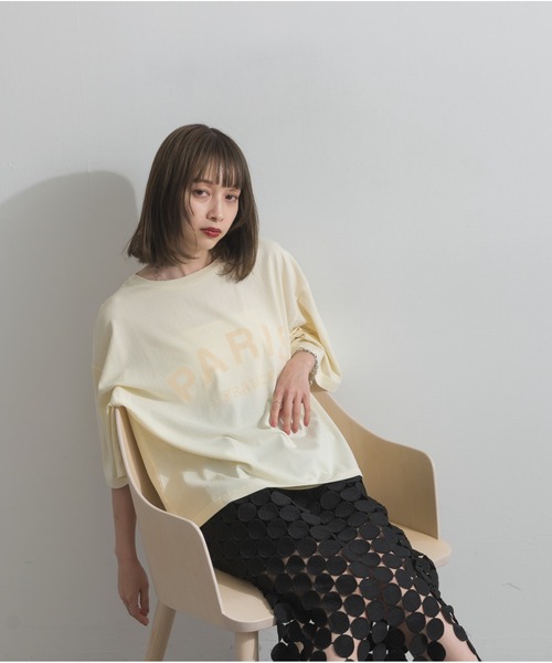 OandI（オーアンドアイ）の「ピグメントロゴプリントＴシャツ（Tシャツ/カットソー・レディース・ブラウン/チャコール/アイボリー・M）」の20枚目の写真