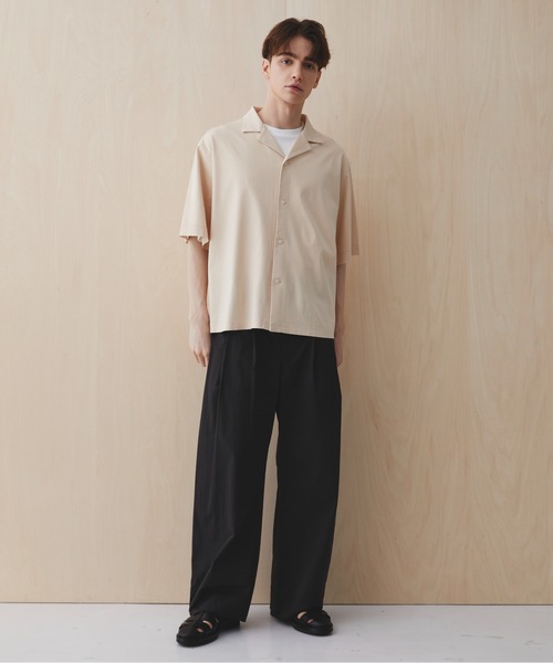 PUBLIC TOKYO（パブリックトウキョウ）の「アポロックコンフォートワイドパンツ /ストレッチ/ナイロン/接触冷感/UVカット/吸水速乾/防シワ/夏服（その他パンツ・メンズ・ダークブラウン/ダークネイビー/ブラック・1/2）」の9枚目の写真