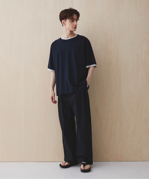 PUBLIC TOKYO（パブリックトウキョウ）の「アポロックコンフォートワイドパンツ /ストレッチ/ナイロン/接触冷感/UVカット/吸水速乾/防シワ/夏服（その他パンツ・メンズ・ダークブラウン/ダークネイビー/ブラック・1/2）」の20枚目の写真