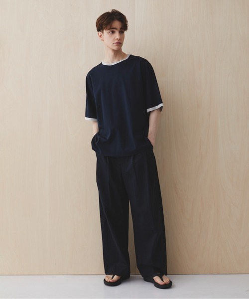 PUBLIC TOKYO（パブリックトウキョウ）の「アポロックコンフォートワイドパンツ /ストレッチ/ナイロン/接触冷感/UVカット/吸水速乾/防シワ/夏服（その他パンツ・メンズ・ダークブラウン/ダークネイビー/ブラック・1/2）」の21枚目の写真
