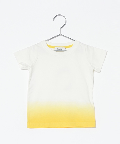 koe(コエ)の「グラデーション半袖Tシャツ(Tシャツ/カットソー・キッズ・イエロー/ライトブルー/ネイビー・120cm/140/95cm/130cm/100cm/110cm/150)」の1枚目の写真