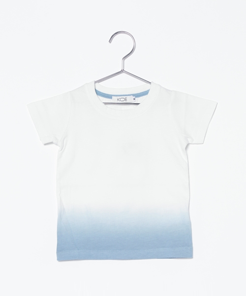 koe(コエ)の「グラデーション半袖Tシャツ(Tシャツ/カットソー・キッズ・イエロー/ライトブルー/ネイビー・120cm/140/95cm/130cm/100cm/110cm/150)」の2枚目の写真