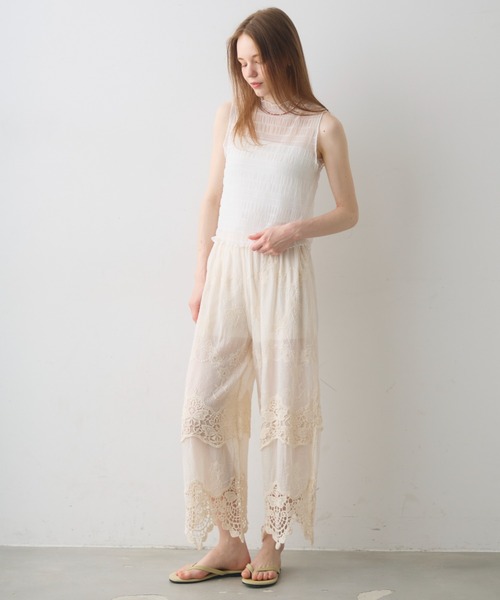 Crisp(クリスプ)の「shirring sheer tops / シャーリングシアートップス(シャツ/ブラウス・レディース・ホワイト/ブラック・FREE)」の17枚目の写真