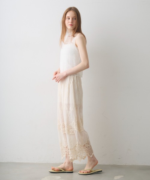 Crisp(クリスプ)の「shirring sheer tops / シャーリングシアートップス(シャツ/ブラウス・レディース・ホワイト/ブラック・FREE)」の18枚目の写真