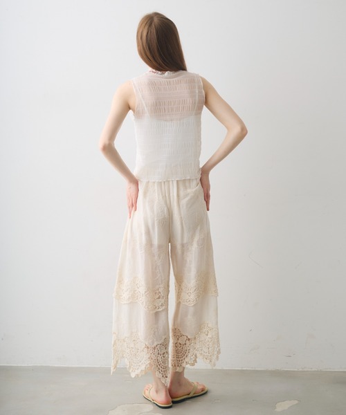 Crisp(クリスプ)の「shirring sheer tops / シャーリングシアートップス(シャツ/ブラウス・レディース・ホワイト/ブラック・FREE)」の19枚目の写真