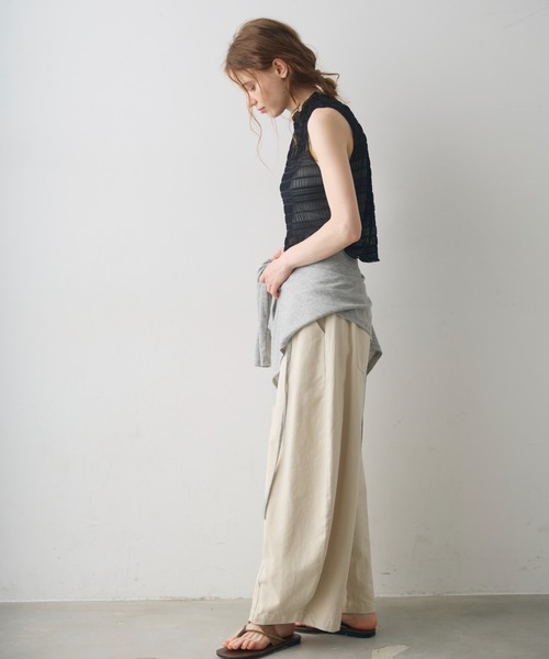 Crisp(クリスプ)の「shirring sheer tops / シャーリングシアートップス(シャツ/ブラウス・レディース・ホワイト/ブラック・FREE)」の11枚目の写真