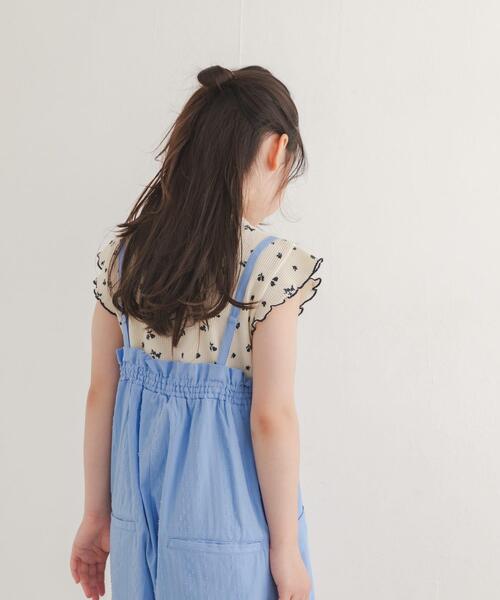 URBAN RESEARCH DOORS(アーバンリサーチドアーズ)の「花柄ワッフルフレンチフリルTシャツ(KIDS)(Tシャツ/カットソー・キッズ・ホワイト系その他/ブルー系その他・105/120/135)」の5枚目の写真