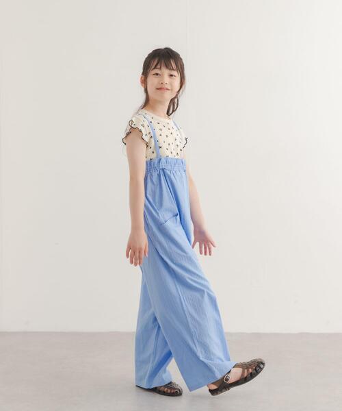 URBAN RESEARCH DOORS(アーバンリサーチドアーズ)の「花柄ワッフルフレンチフリルTシャツ(KIDS)(Tシャツ/カットソー・キッズ・ホワイト系その他/ブルー系その他・105/120/135)」の6枚目の写真