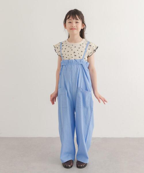 URBAN RESEARCH DOORS(アーバンリサーチドアーズ)の「花柄ワッフルフレンチフリルTシャツ(KIDS)(Tシャツ/カットソー・キッズ・ホワイト系その他/ブルー系その他・105/120/135)」の7枚目の写真