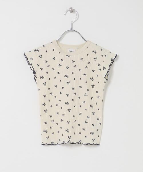 URBAN RESEARCH DOORS(アーバンリサーチドアーズ)の「花柄ワッフルフレンチフリルTシャツ(KIDS)(Tシャツ/カットソー・キッズ・ホワイト系その他/ブルー系その他・105/120/135)」の13枚目の写真