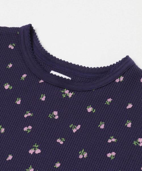 URBAN RESEARCH DOORS(アーバンリサーチドアーズ)の「花柄ワッフルフレンチフリルTシャツ(KIDS)(Tシャツ/カットソー・キッズ・ホワイト系その他/ブルー系その他・105/120/135)」の16枚目の写真