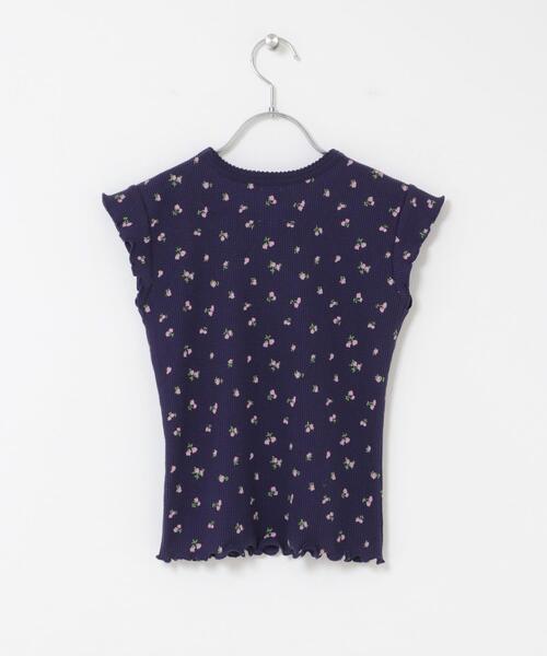 URBAN RESEARCH DOORS(アーバンリサーチドアーズ)の「花柄ワッフルフレンチフリルTシャツ(KIDS)(Tシャツ/カットソー・キッズ・ホワイト系その他/ブルー系その他・105/120/135)」の9枚目の写真