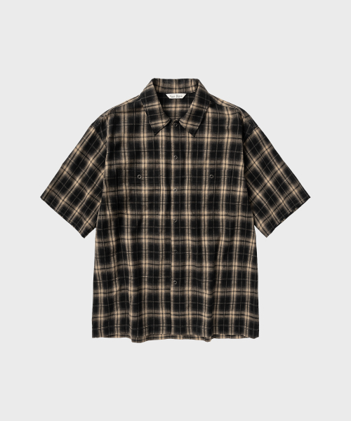 NONBLANK(ノンブランク)の「フランネルオンブレチェックHSシャツ_BEIGE(シャツ/ブラウス・メンズ・ベージュ・SMALL/MEDIUM/LARGE/X-LARGE)」の1枚目の写真