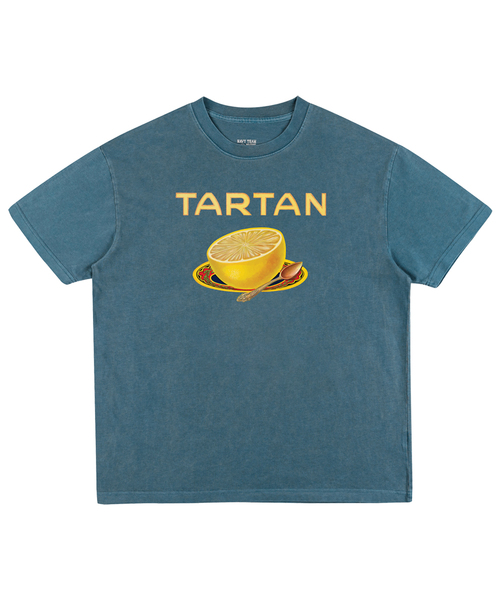 NAVYTEAM（ネイビーチーム）の「TARTAN ピグメント半袖Tシャツ(4色)（Tシャツ/カットソー・レディース・チャコールグレー/ブラウン/ブルー/バーガンディー・SMALL/MEDIUM/LARGE/X-LARGE）」の3枚目の写真